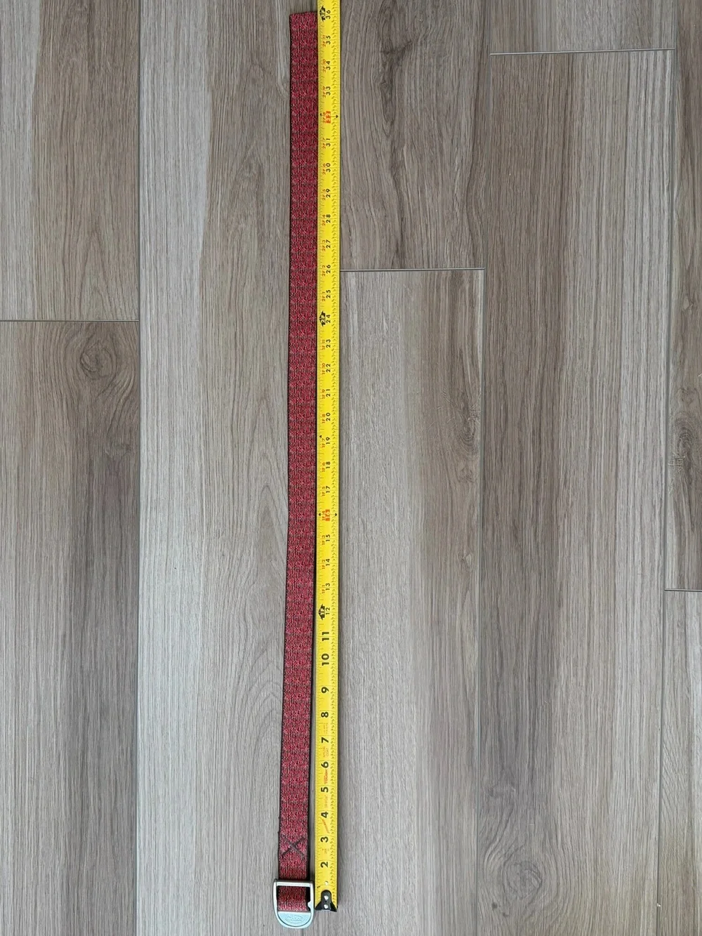 Men’s Woven Red Chaco Belt with Silver Buckle